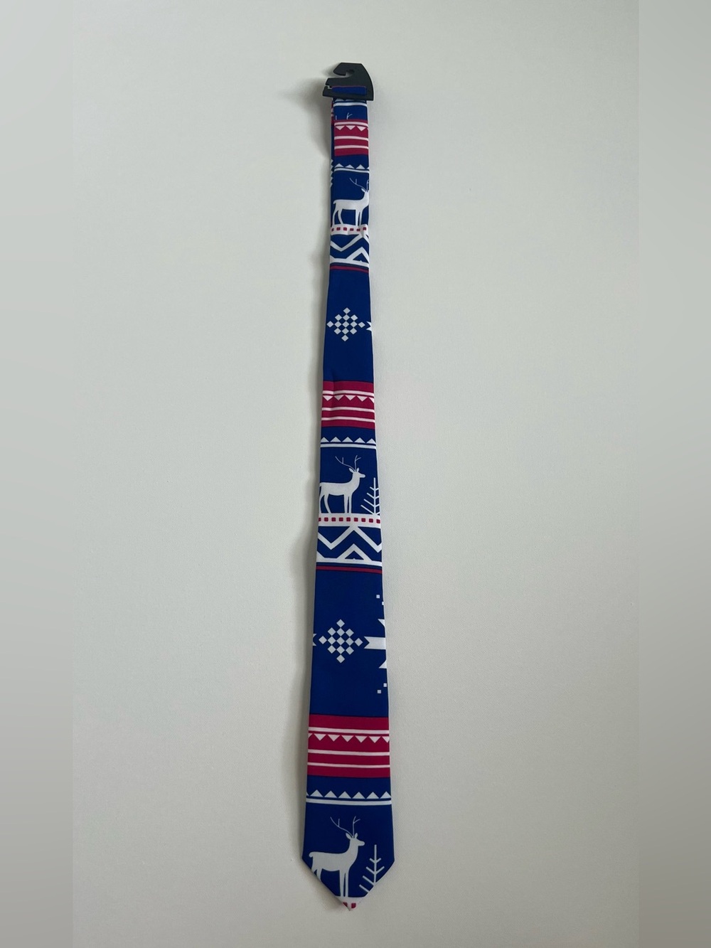 OppoSuits Blue & Red Reindeer Pattern Necktie
